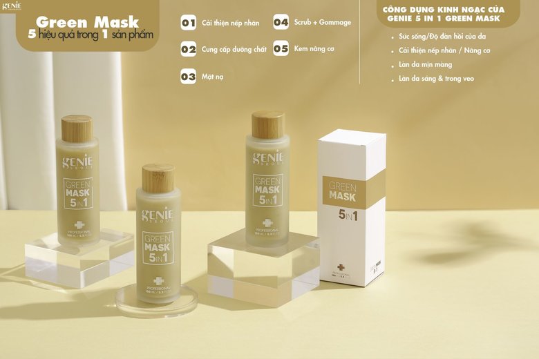 Review mặt nạ Genie Green Mask 5 in 1 công dụng