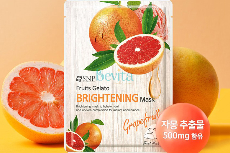 Công dụng SNP Fruits Gelato Brightening Mask 25ml
